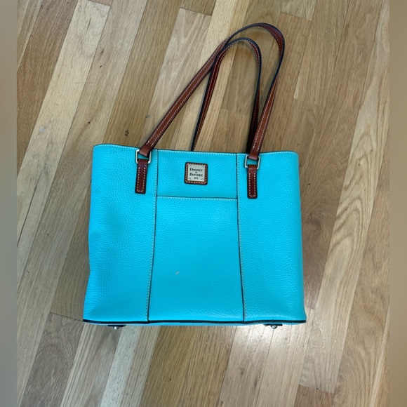 Dooney & Bourke Vintage Pebble Leather in Tiffany Blue Handbag purse - Picture 2 of 15